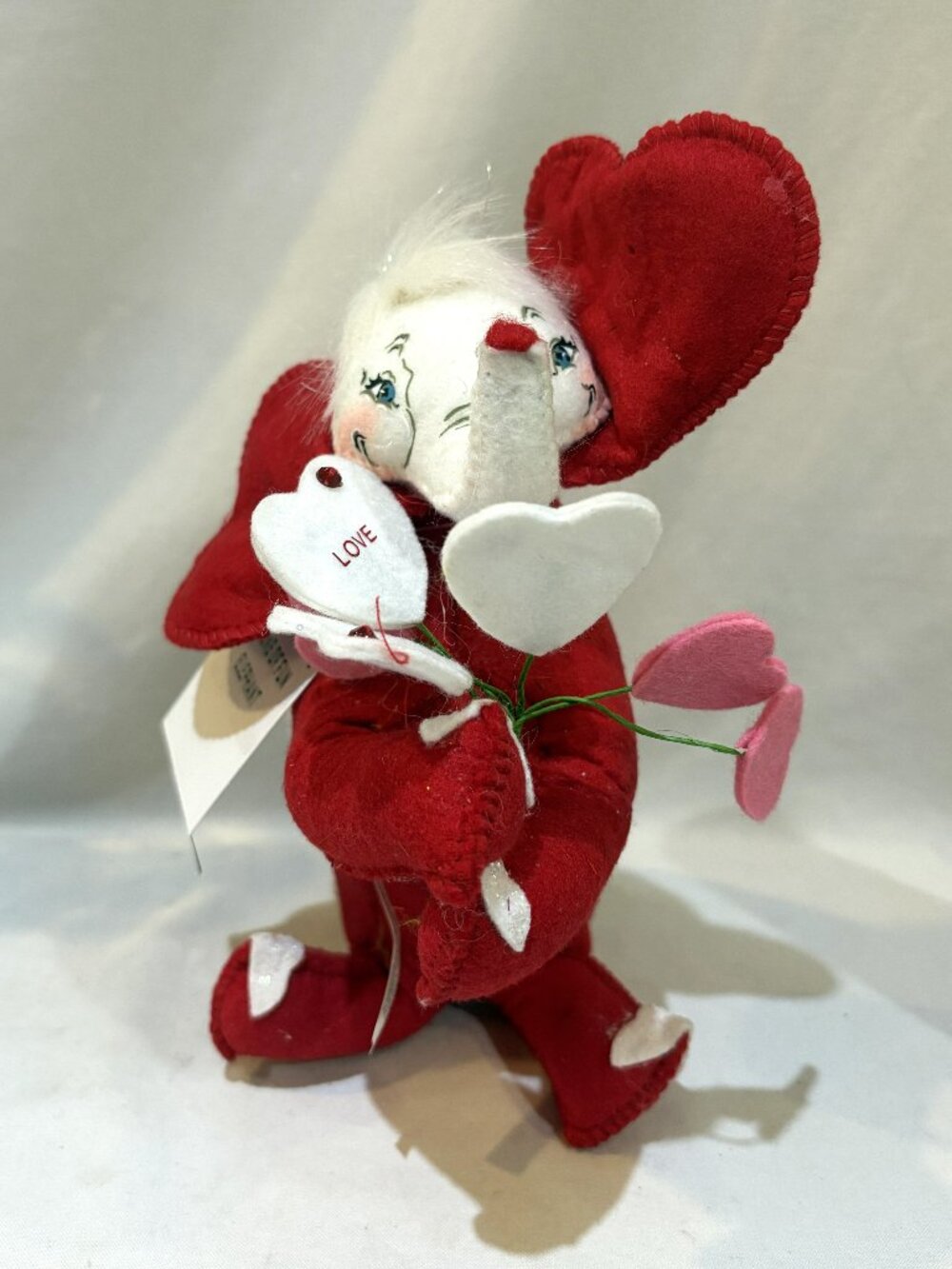 ANNALEE 2009 VALENTINE TONS OF FUN Red ELEPHANT Doll